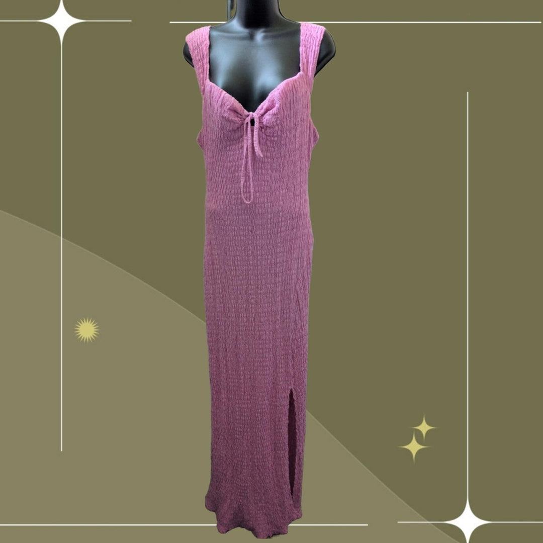 FP Beach Eleni Bodycon Pink Tie Maxi Dress - Medium