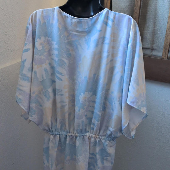 Lezat Tye Dye Midi Dolman Dress - Large