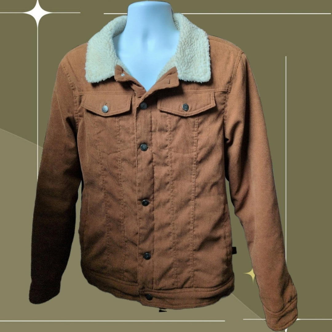 Beautiful Giant Sherpa And Corduroy Jacket - M