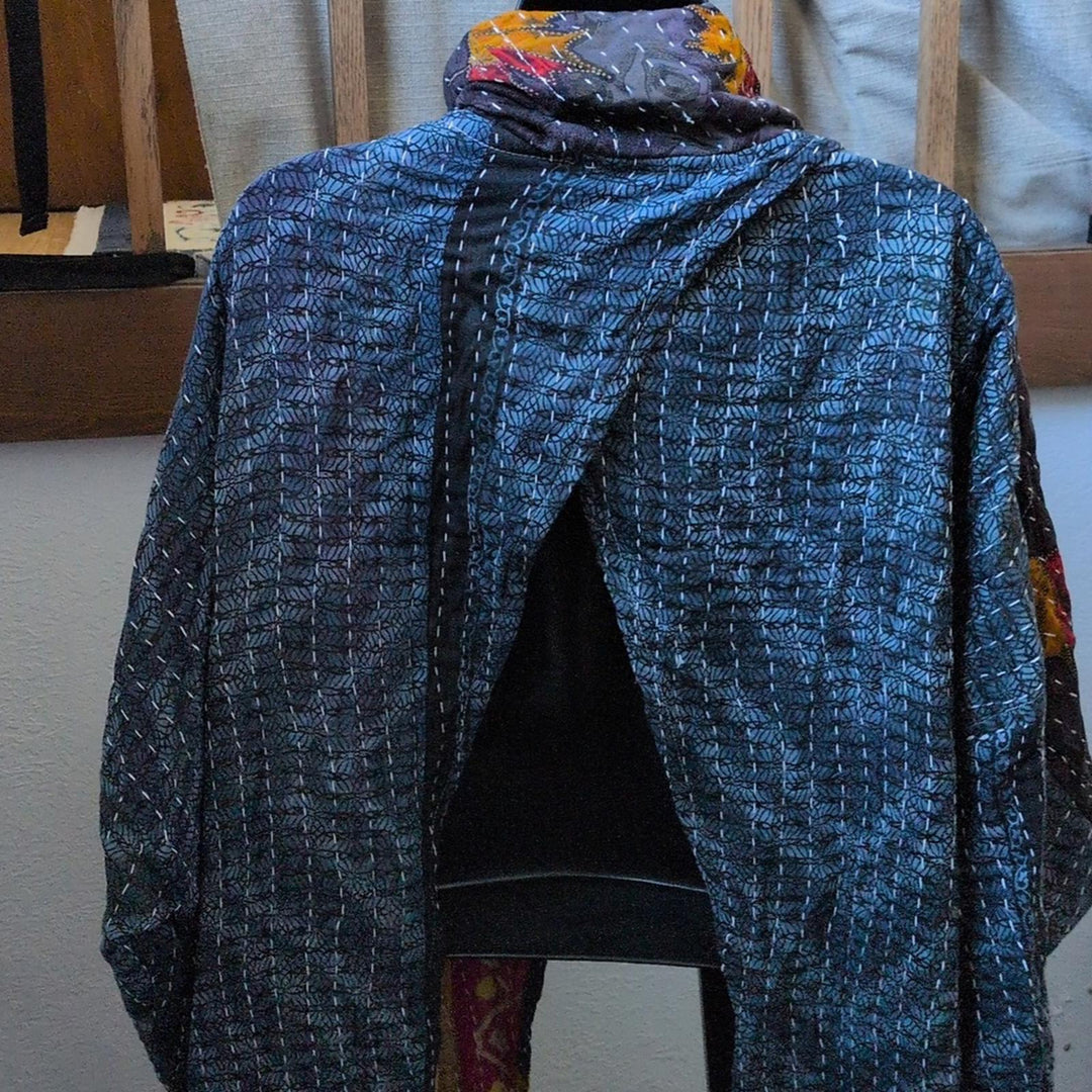 Kantha Bae Cowl Split Pullover - One Size