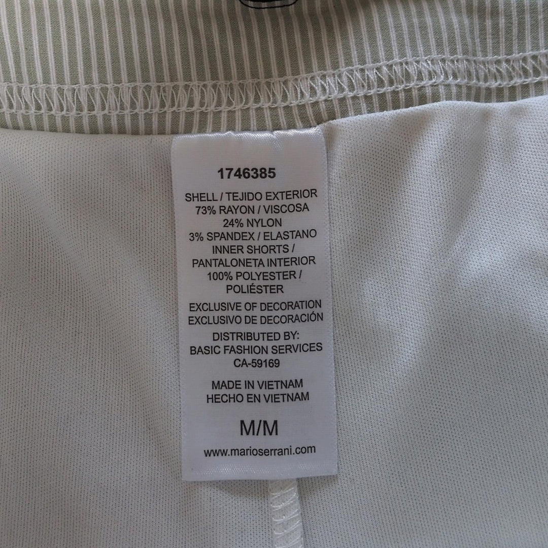 Mario Serrani Italy Sage And White Striped Skort - Medium