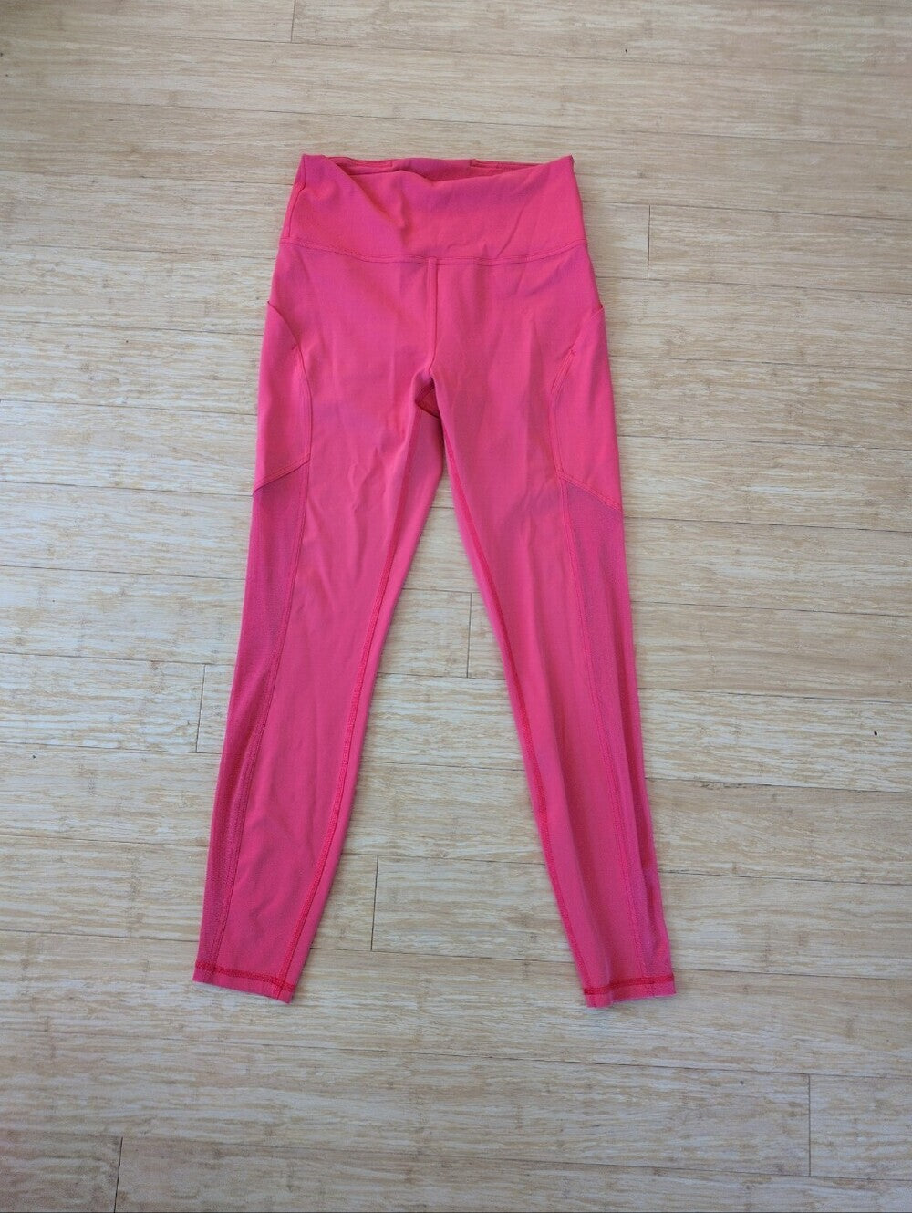 Lululemon Pink/Coral Mesh Legging With Pockets Size 10