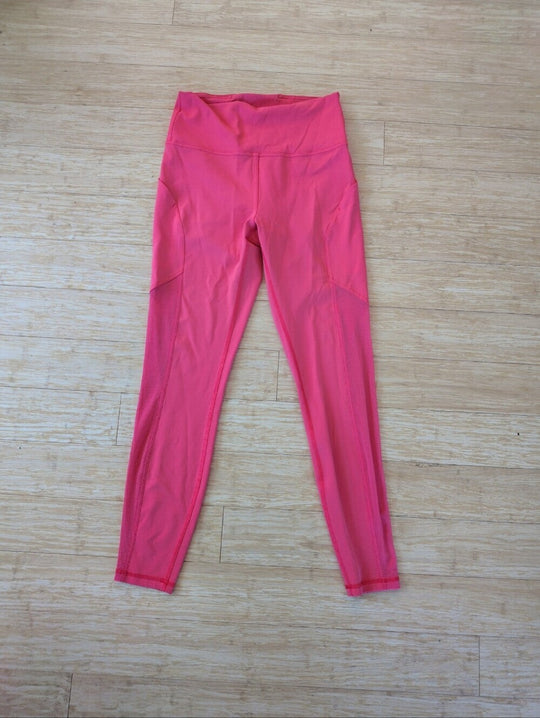 Lululemon Pink/Coral Mesh Legging With Pockets Size 10