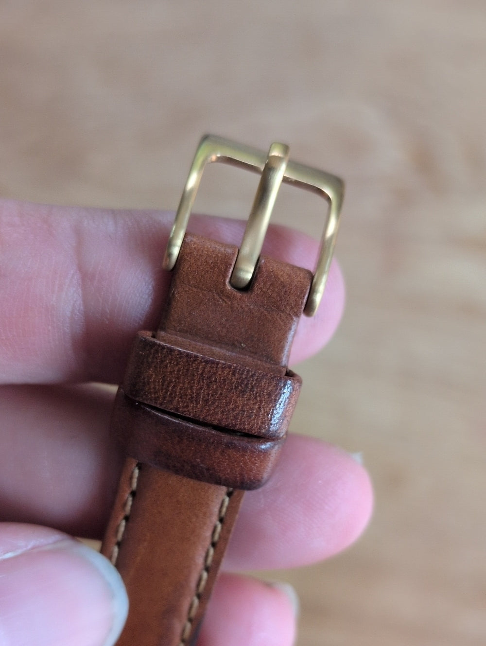 Brown Leather Strap Linjer Swiss Movement Watch With Sapphire Crystal