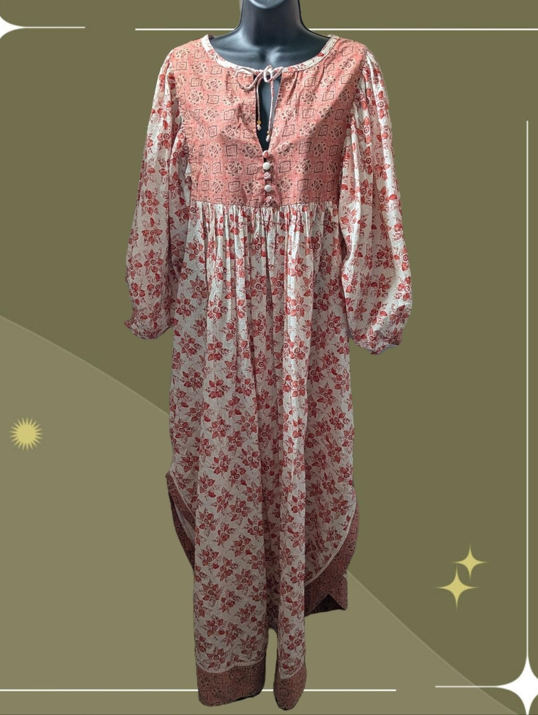 Free People Hazy Maisy Maxi Dress in Earth Combo - XS