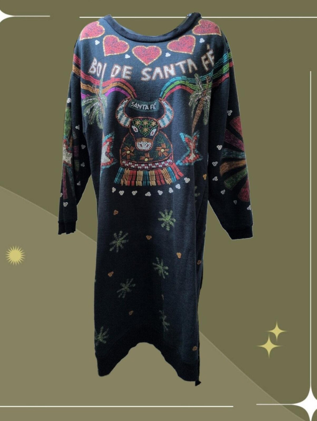 Rare Brazil FARM Bol De Santa Fe sweater Dress - Large