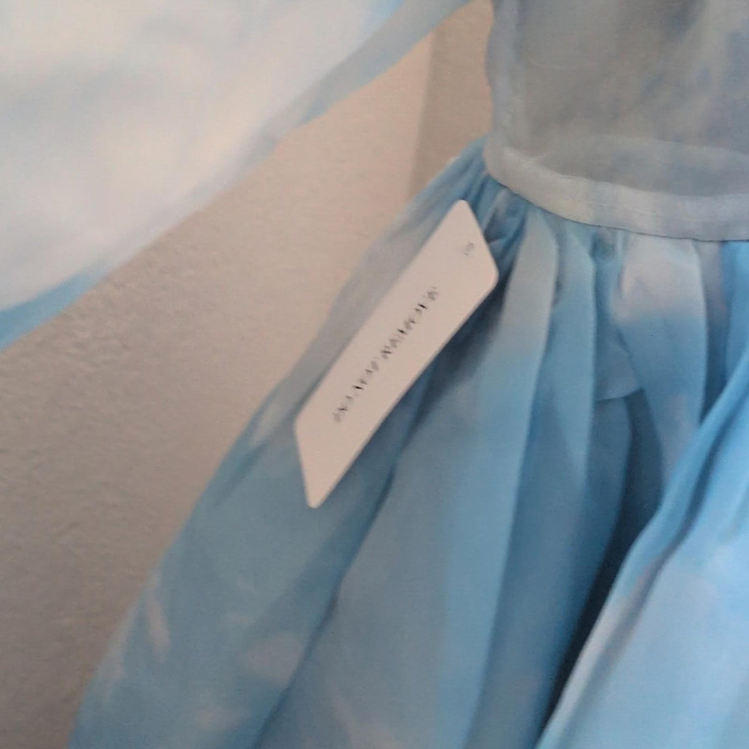 Selkie French Puff Dress In Blue Cloud - Medium