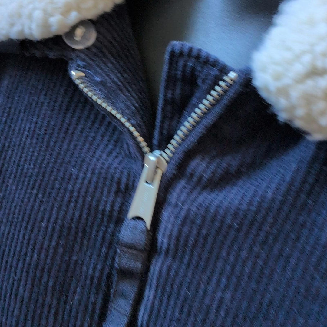 Rare Tommy Jeans Cropped Sherpa And Corduroy Jacket - Medium