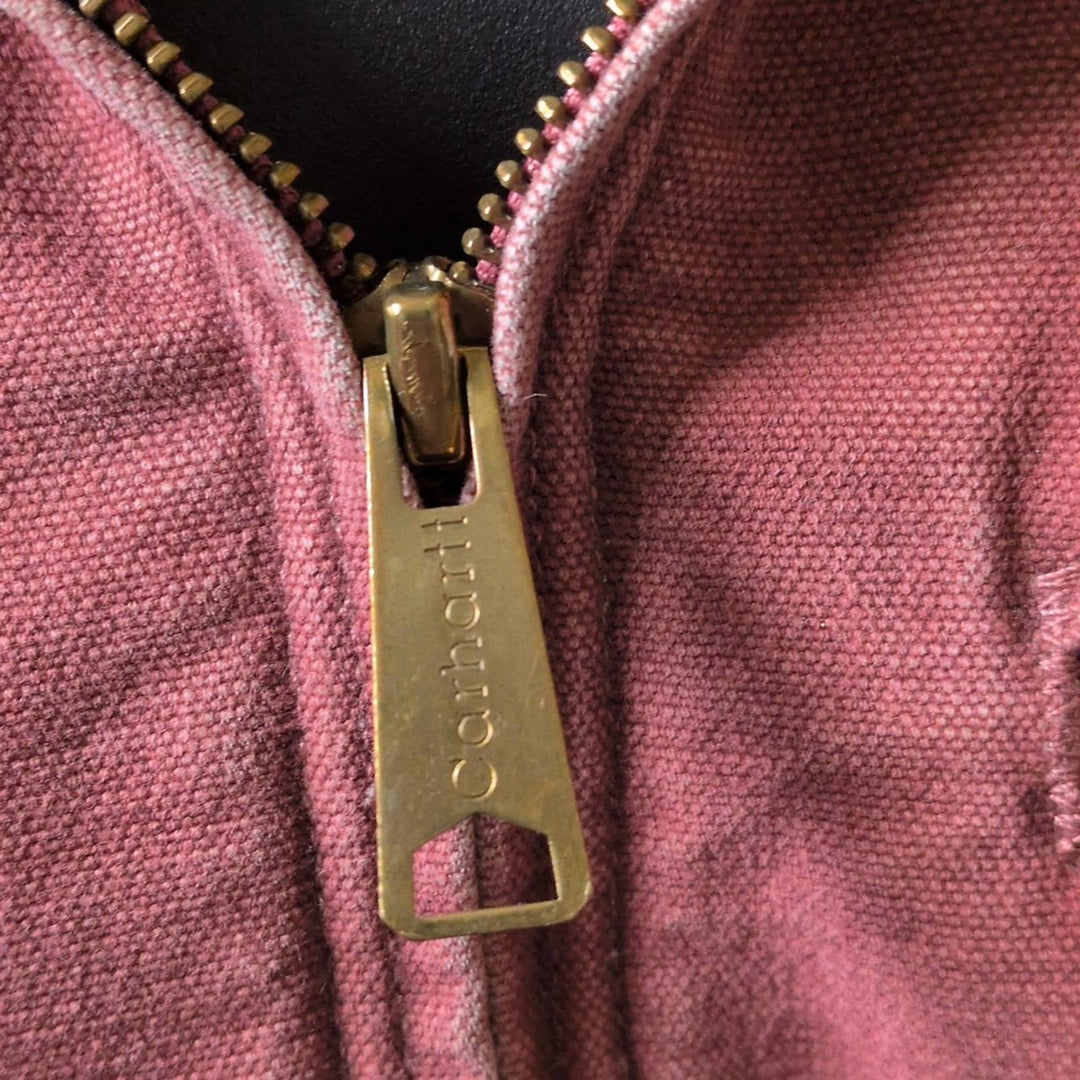 Carhartt Duck Canvas Sherpa Lined Jacket In Rose