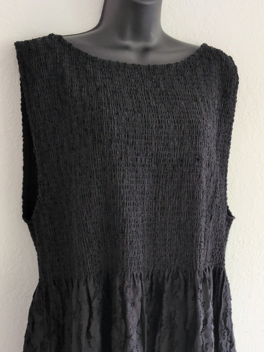 Hill House The Cosima Nap Dress In Black Fil Coupe- 4XL