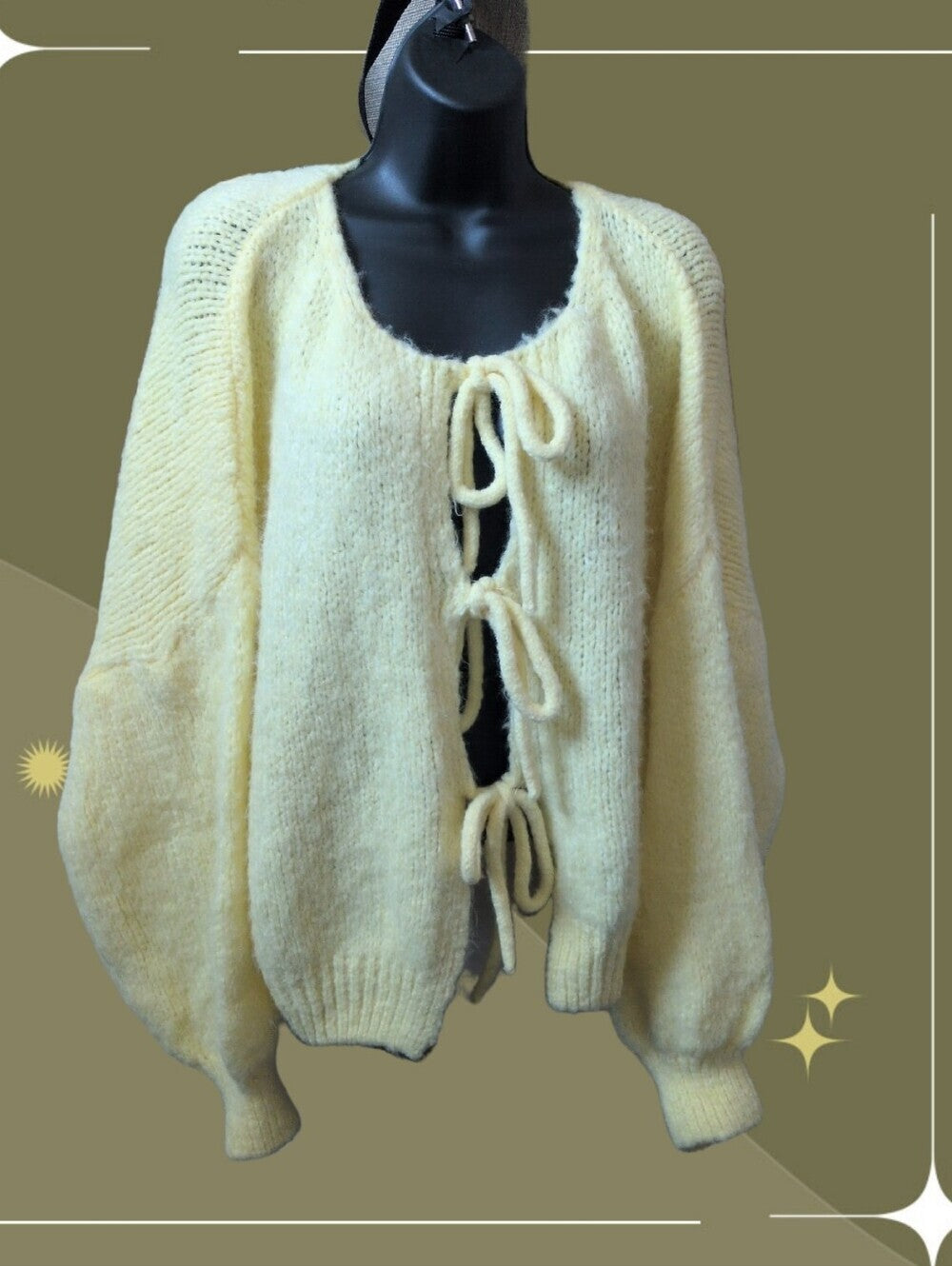 Janou Cardigan in Yellow from the boutique brand Easy Clothes - OSFM.