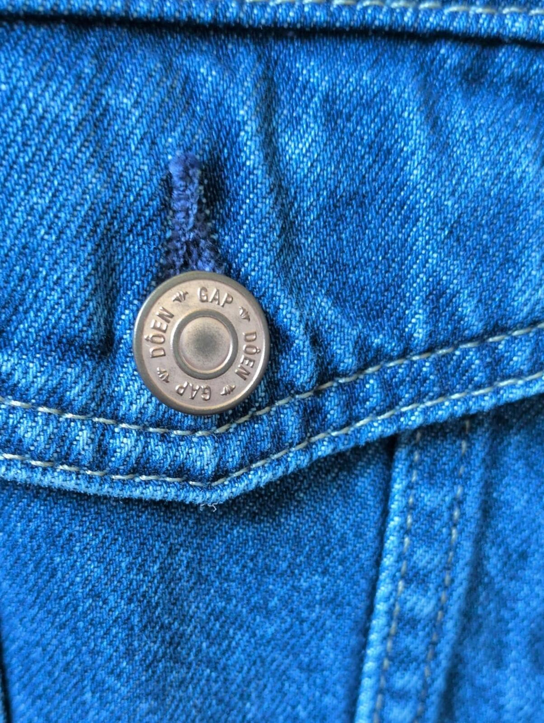 Gap X Doen Collab Oversized Mid Blue Denim Jean Jacket - Large
