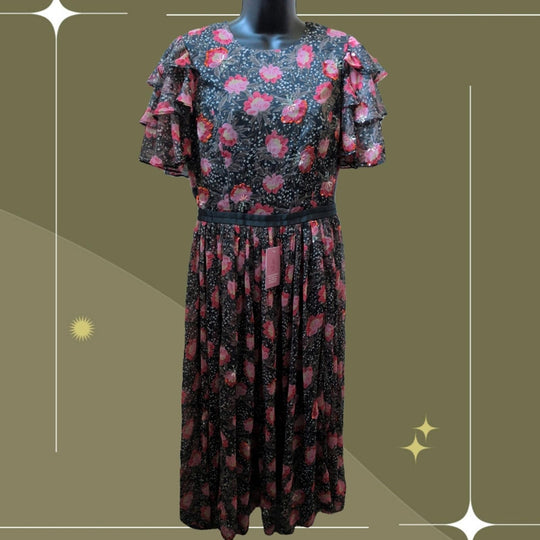 Ivy City Co Gianna Dress In Moody Floral - US 6
