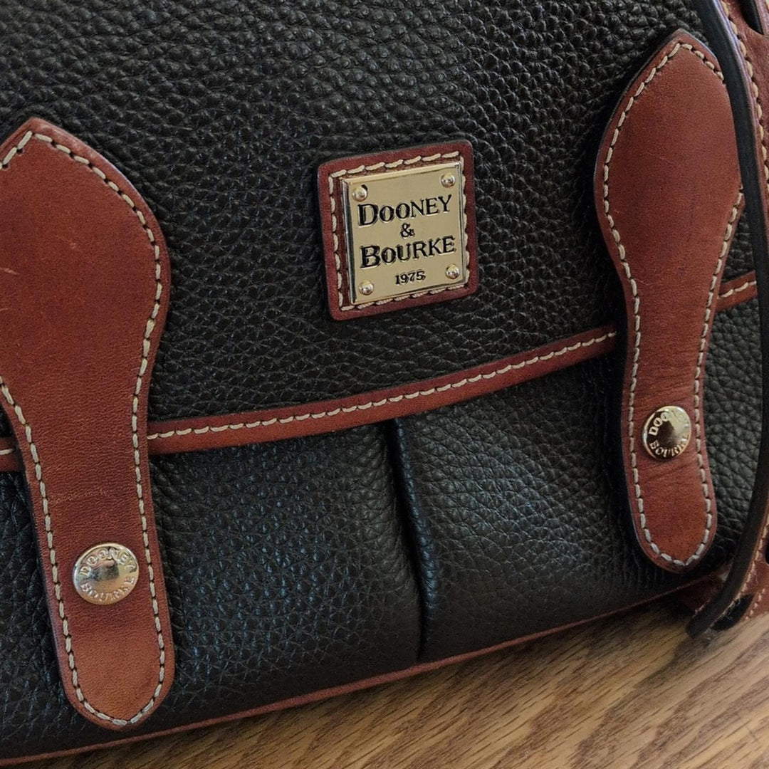 Dooney And Bourke Pebble Leather Ellie Crossbody Brown/Saddle