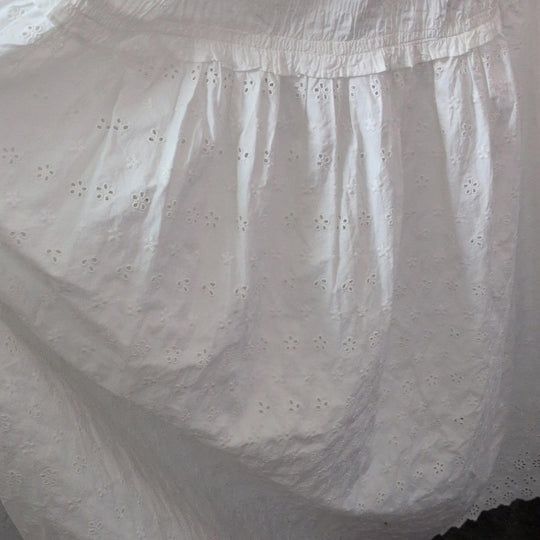 Gap X Doen White Eyelet Tiered Dress - Large