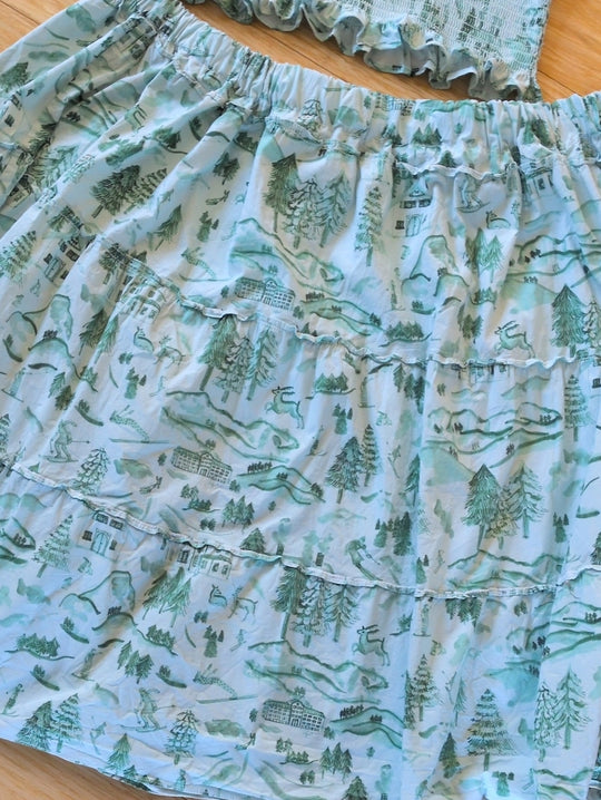 Rare Ooak Upcycled Hill House Winter Toile Set Size Est. M/L