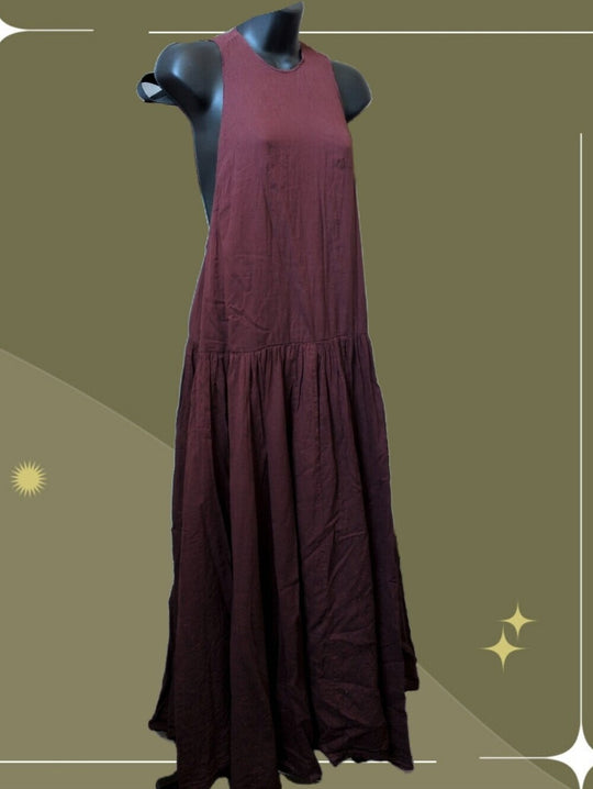 Farm Rio Brazil Dropped Waist Cotton Halter Dress Size S