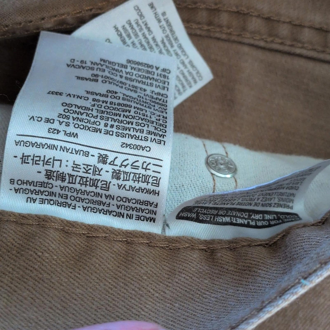 Tan Levi's 505 Jeans 32 X 34