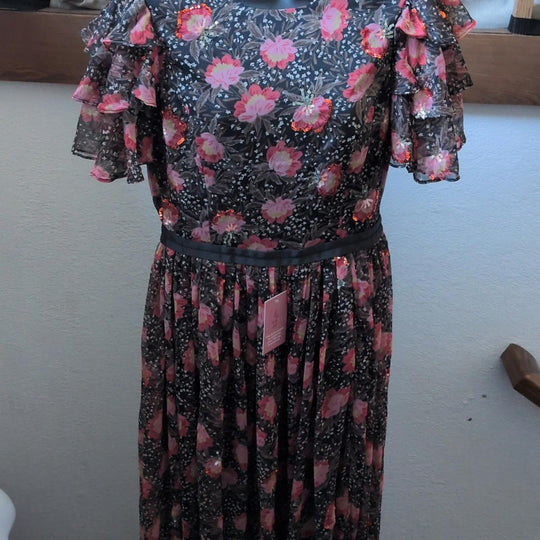 Ivy City Co Gianna Dress In Moody Floral - US 6