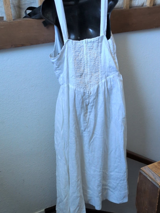 Quince 100% European Linen Corset Midi Dress size XL