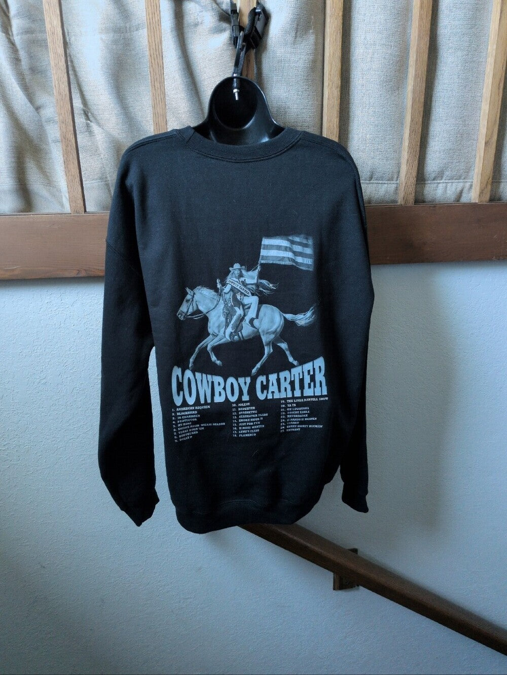 Beyonce Cowboy Carter Album Crew Sweater Size L
