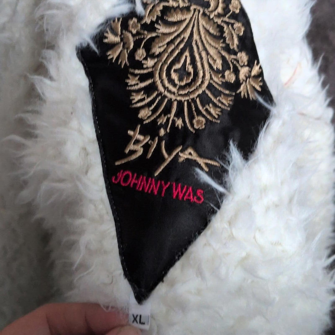 Johnny Was Halmstead Faux Suede Embroidered Coat - XL