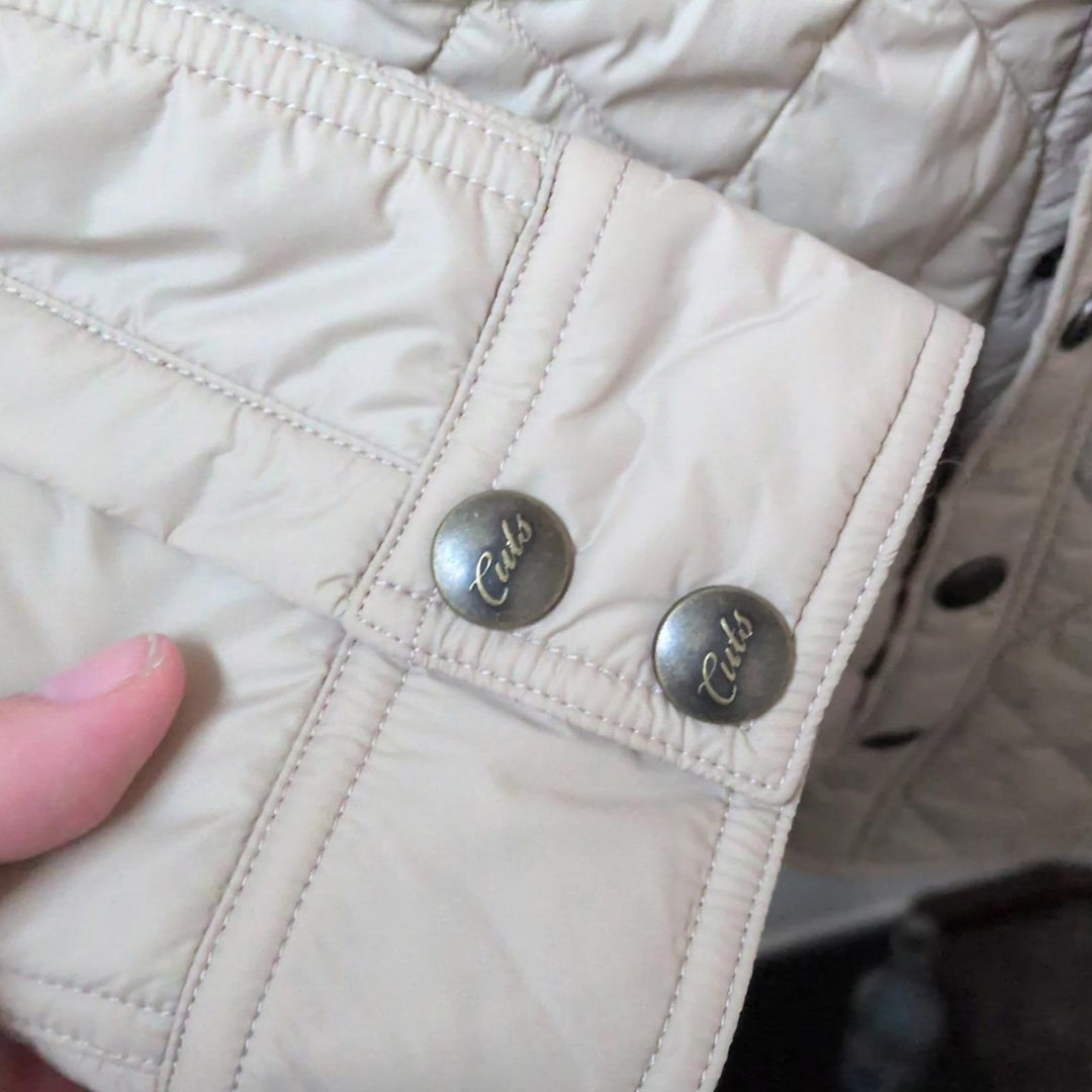 Cuts Boulevard Quilted Jacket In Khaki - Medium