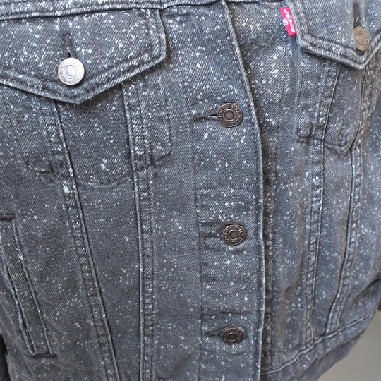 Levi's Light Acid Wash White Paint Splatter Jean Jacket - Small