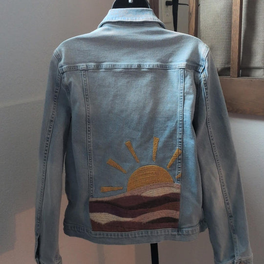 Driftwood Arizona Sunset Embroidered Jean Jacket - Large