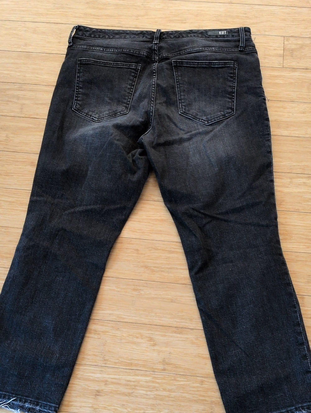 Kut From The Kloth Rachael Fab AF Mom High Rise Jeans In Washed Black  - 12