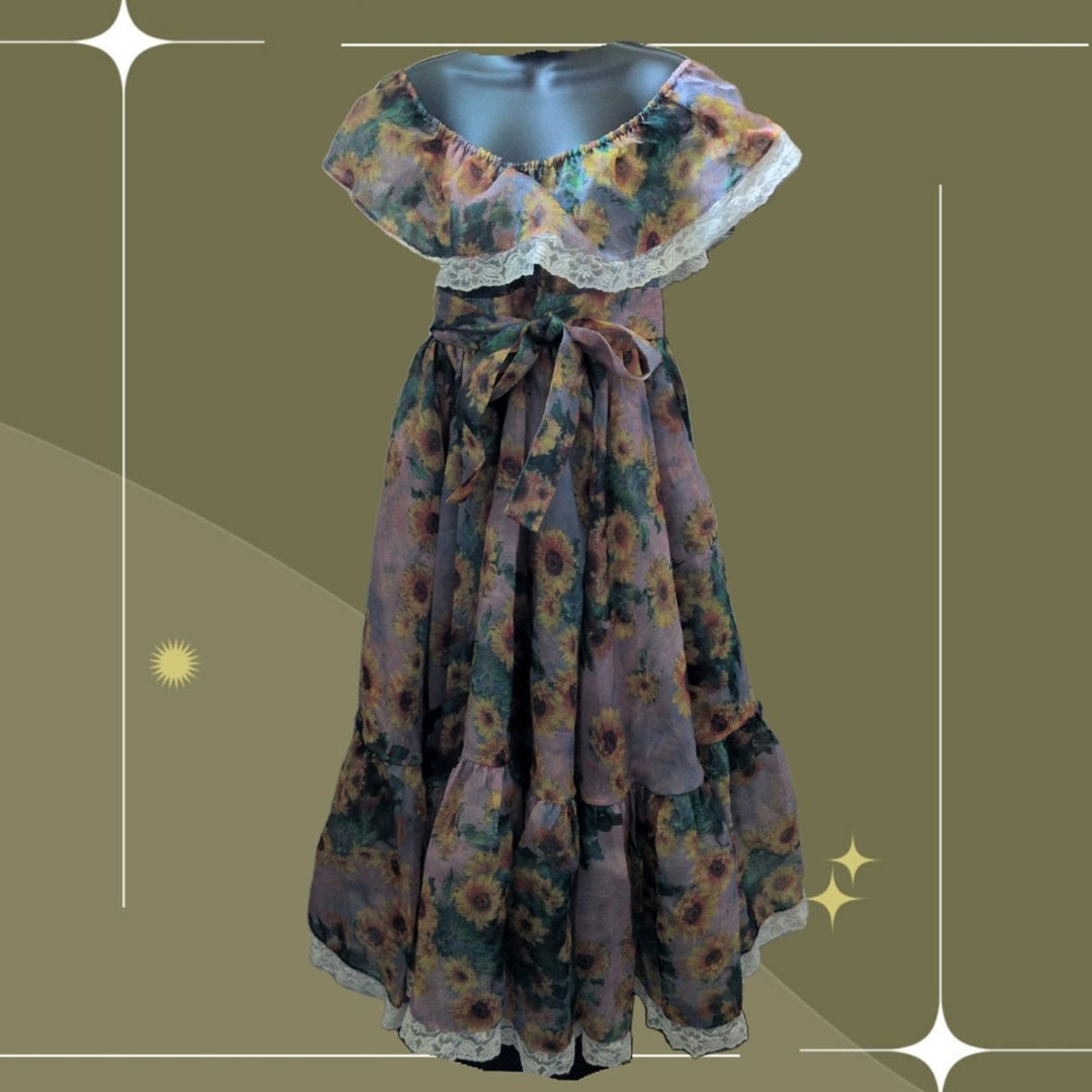 Selkie Monet Sunflowers Romance Novella dress - Large