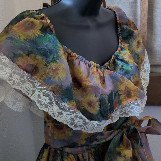 Selkie Monet Sunflowers Romance Novella dress - Large