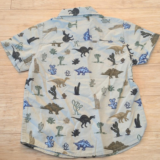 Cactus Boys VROMM Dinosaur Button Down Shirt - 3T