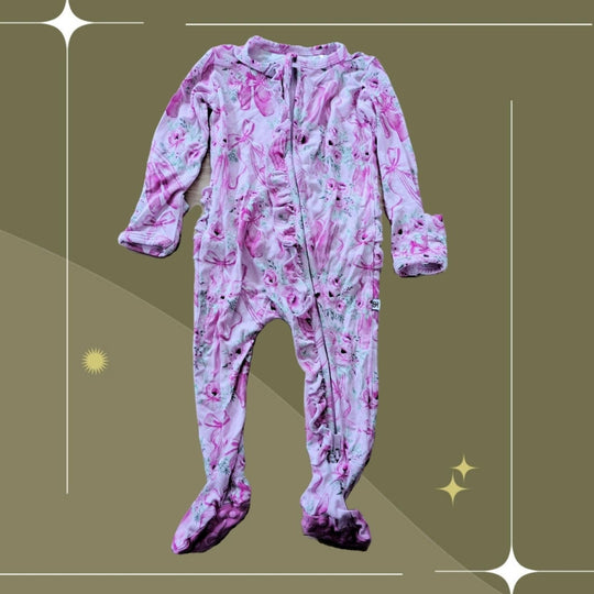 Bums And Roses Ballet Footie Size 3-6 Months