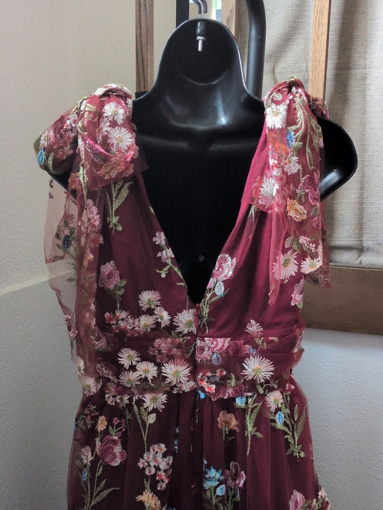 Jessakae Margaret Floral Tie Strap Dress - Small