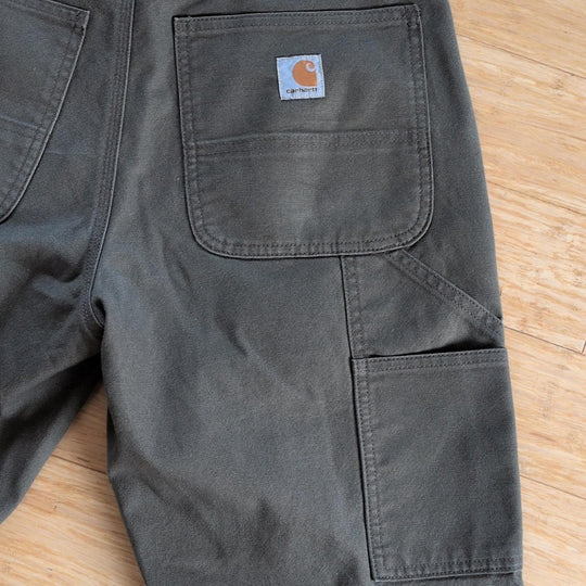 Men's Rugged Flex Relaxed Fit Olive Duck Utility Work Pant Size 32 X 30