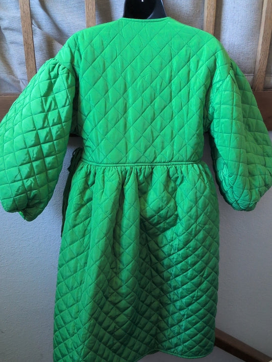 Terrell Dominick Quilt Me Baby Long Oversized Dress Quilt Jacket - S
