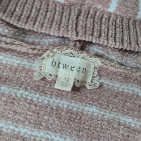 Girls Btween Striped Sweater - 12