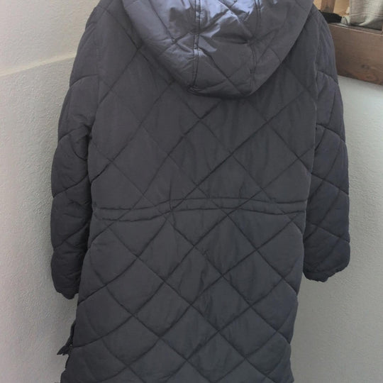 Levi's Diamond Sherpa Long Quilted Parka With Hood - Large
