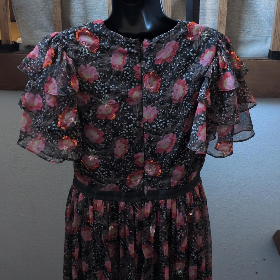 Ivy City Co Gianna Dress In Moody Floral - US 6