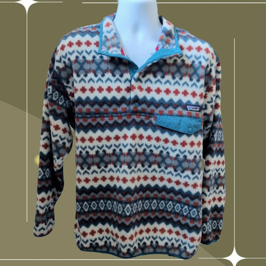 Patagonia Synchilla Snap T Sweater In cliff Underwater Blue  -  Large