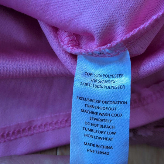 Girls Btween Pink Tulle Floral Dress - 5