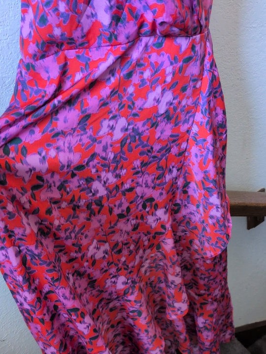 Chelsea 28 Nordstroms Faux Wrap Floral Midi Dress Size M