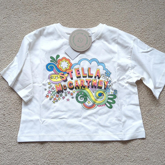 Stella McCartney Kids Cropped Logo Tee - GIrls 6