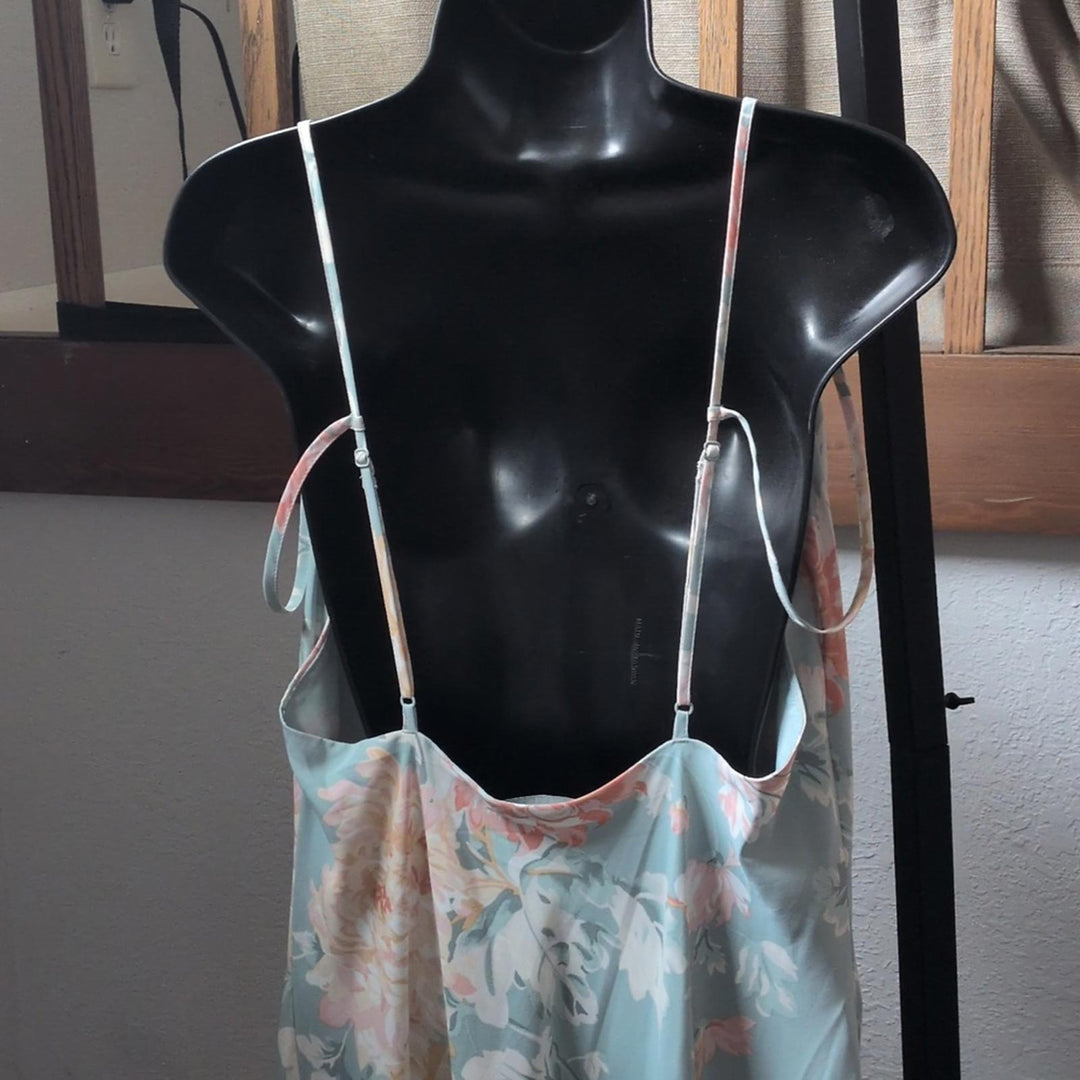 Abercrombie And Fitch Cowl Neck Pastel Floral Maxi Dress - Large