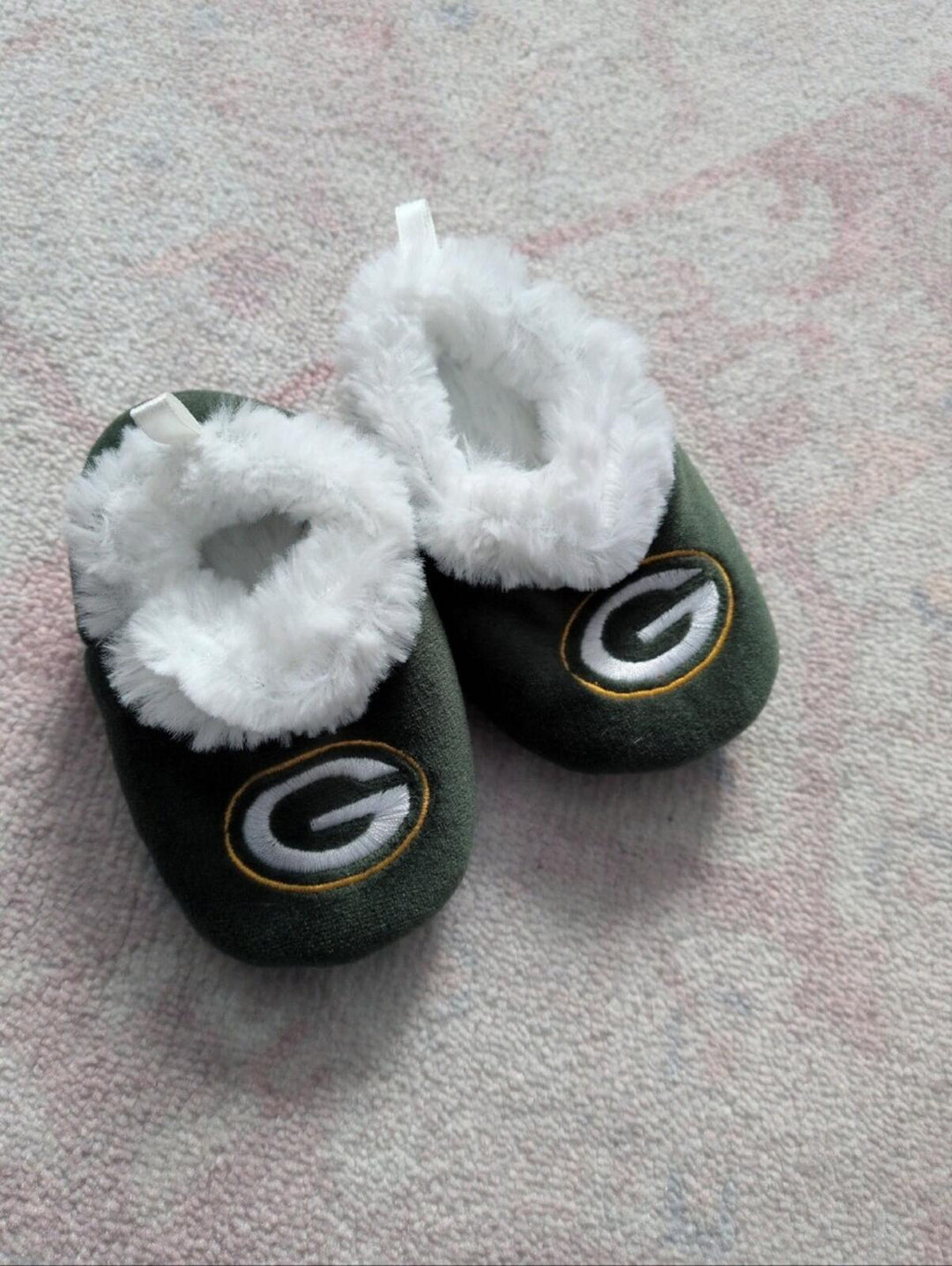 Green Bay Packers Infant Size Baby Slippers Like New