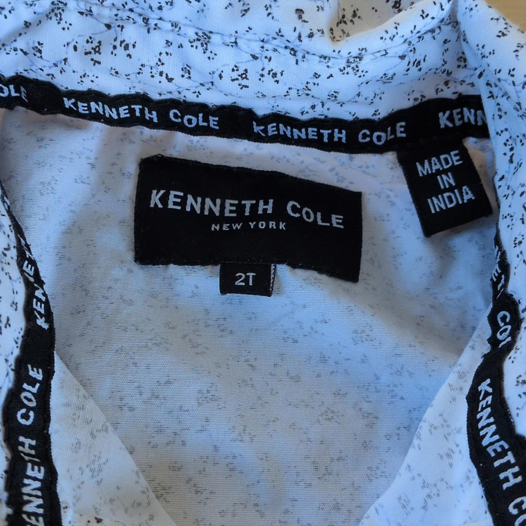 Kenneth Cole, New York button-down boys floral shirt w/ removable vest size 2T