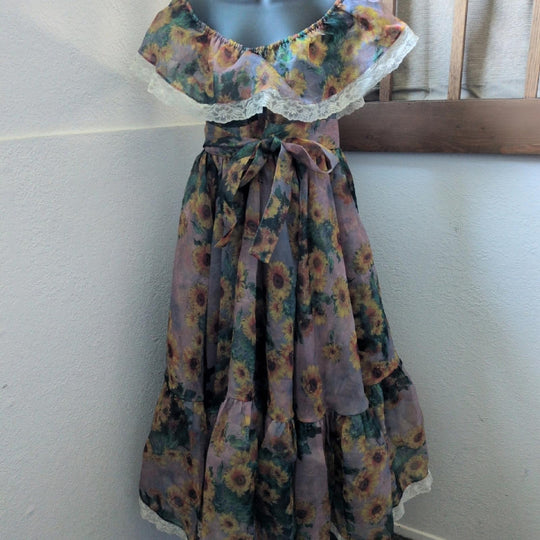 Selkie Monet Sunflowers Romance Novella dress - Large