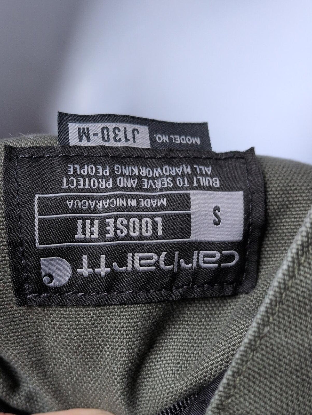 Carhartt J130 - M Loose Fit Duck Canvas Zipper Jacket - Small