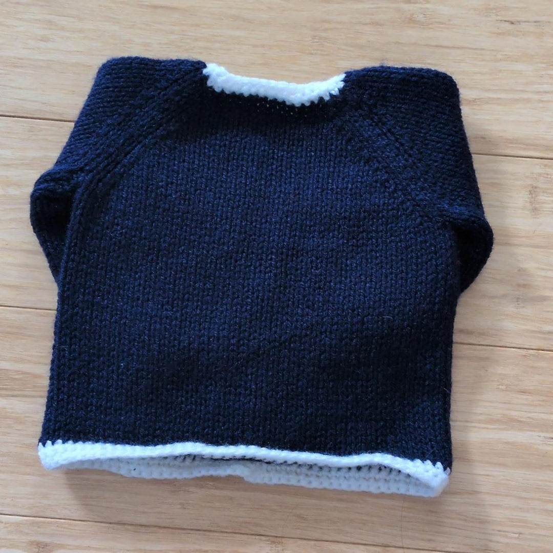 Hand Knit Newborn Sweater